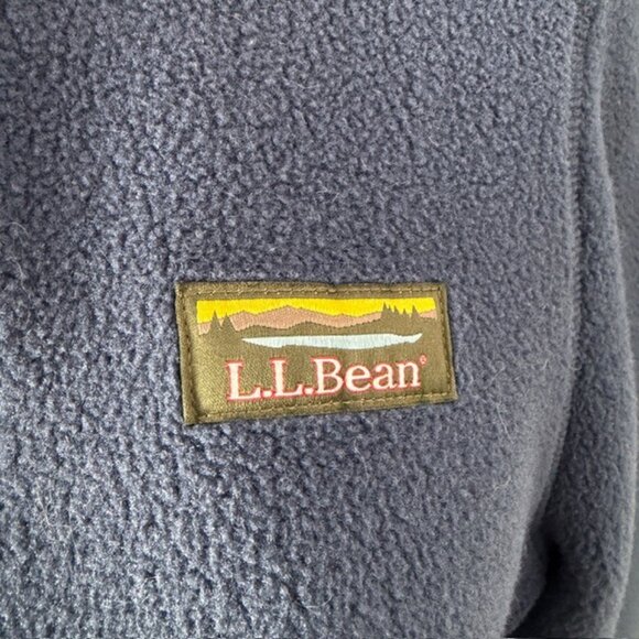 LL Bean Mountain Classic Fleece Full Zip Jacket Navy Blue Small - Picture 10 of 14